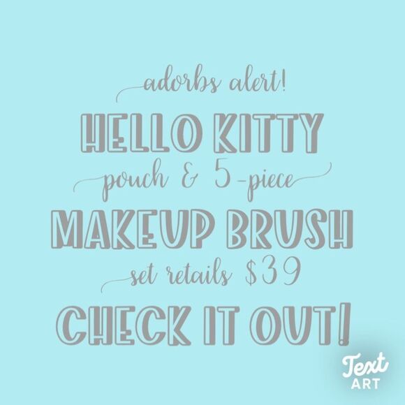 Hello Kitty Makeup Brush & Zippered Pouch Set - Picture 3 of 9